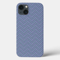 Bleu gris rayures double motif Coque-Mate i