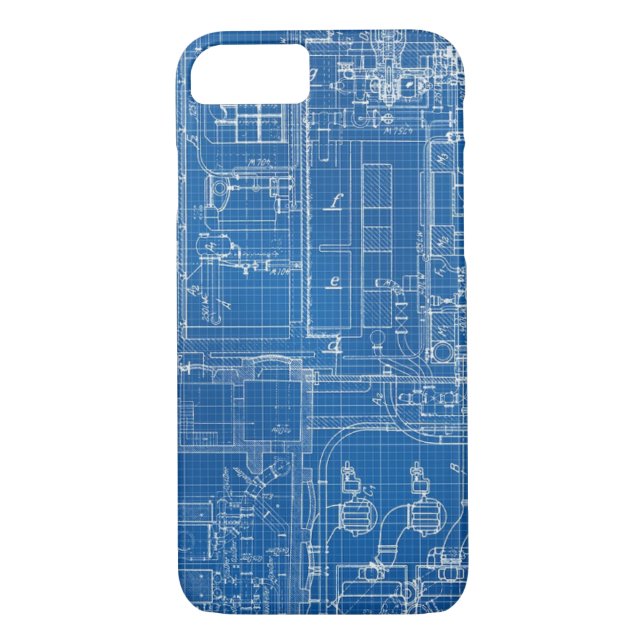 Coques Case-Mate iPhone Bleu Imprimer le projet d'architecture de cd profe (Dos)
