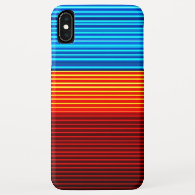 Coques Case-Mate iPhone Bleu jaune rouge rayures (Dos)