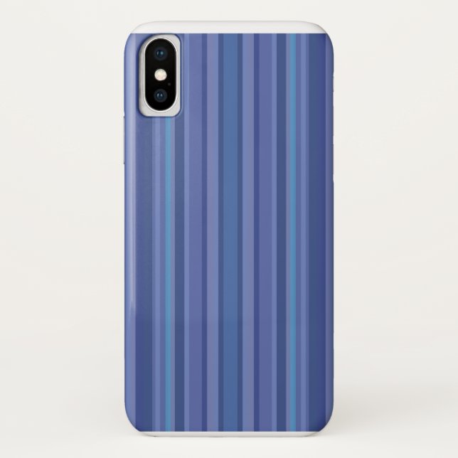 Coques Case-Mate iPhone Bleu moderne bande pourpre (Dos)