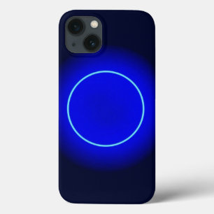 Bleu neon cercle valentine coques iphone designs