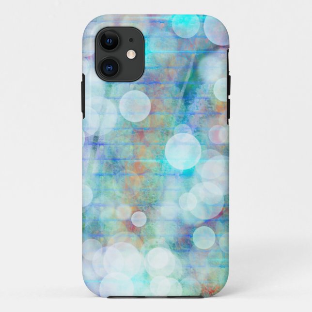 Coques Case-Mate iPhone Bleu, orange, Jaune, Blanc Art Abstrait (Dos)