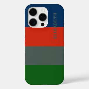 Coques iPhone 16 Pro Bleu Orange Vert Motif Personnalisé