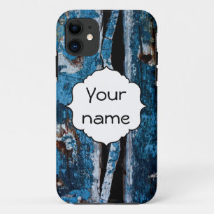 Case-Mate iPhone Case Bleu peint en bois