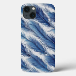 Case-Mate iPhone Case Bleu Plumes Motif