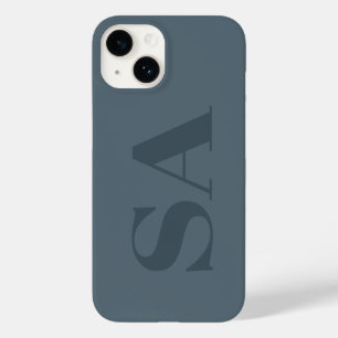 Coque Pour iPhone 14 Bleu Poussiéreux Rustique Aquarelle Minimaliste Co