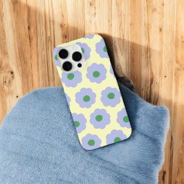 Coques iPhone 16 Pro Max Bleu Retro Vert Floral Whimsy Preppy Hippie