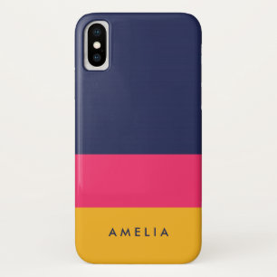 Case-Mate iPhone Case Bleu rose Jaune Vibrant Bloc de couleur moderne