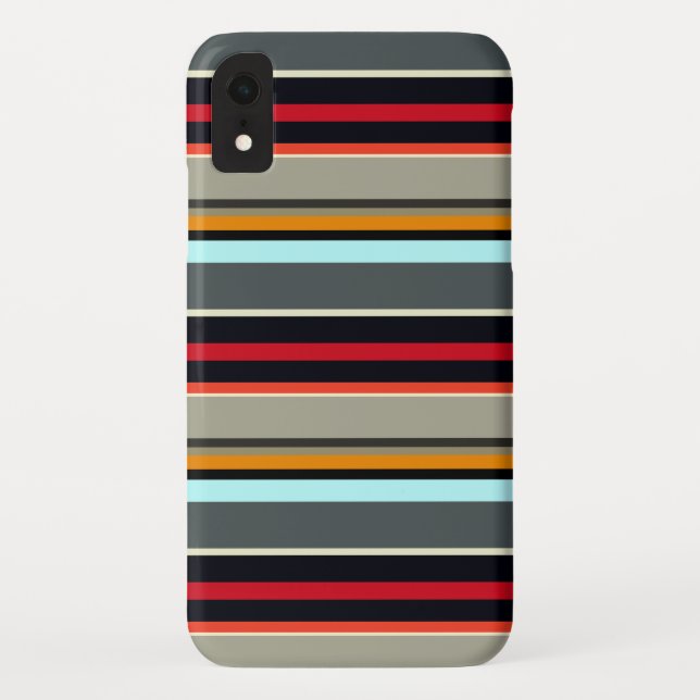 Coques Case-Mate iPhone Bleu rouge gris argenté (Dos)