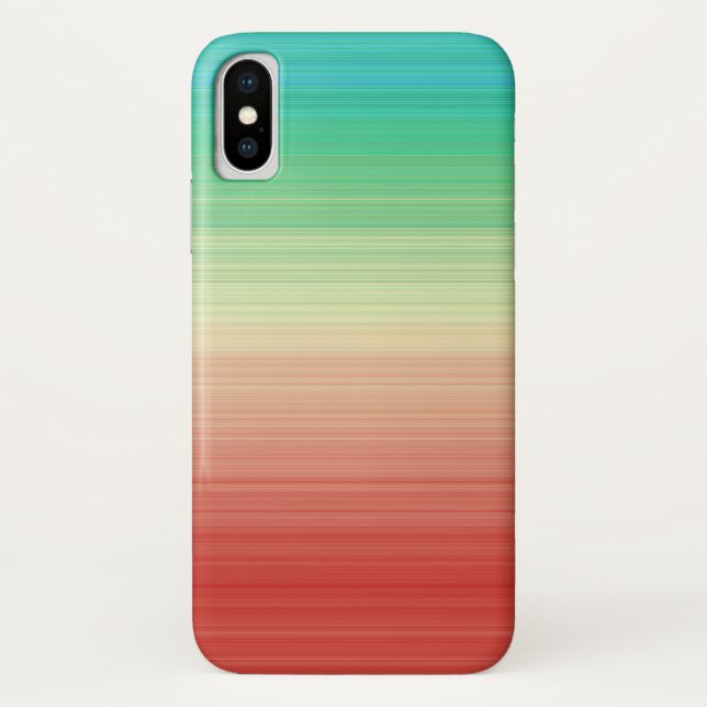 Coques Case-Mate iPhone Bleu rouge jaune vert rayures (Dos)