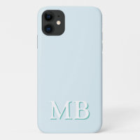 Bleu & Sarcelle | Monogramme Initial Minimaliste M