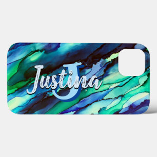 Case-Mate iPhone Case Bleu sauvage Océanique Encre d'alcool