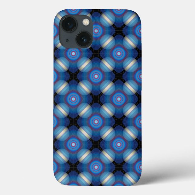 Coques Case-Mate iPhone Bleu Spacey Géométrique (Verso)