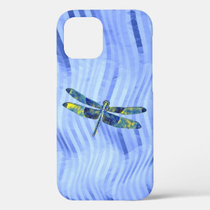 Case-Mate iPhone Case Bleu Stripes Dragonfly Art Téléphone Case