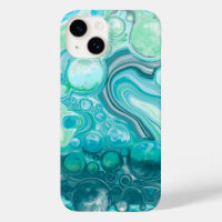 Bleu, Turquoise Mer Vagues et Bulles