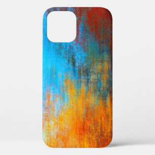 Case-Mate iPhone Case bleu turquoise, orange et rouge Abstrait