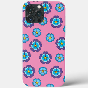 Case-Mate iPhone Case Bleu Violet rose motif floral