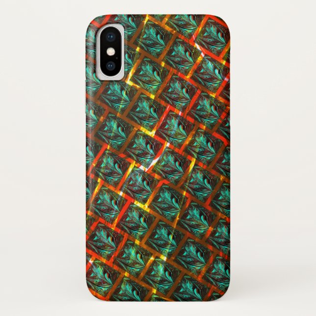 Coques Case-Mate iPhone Bleu "yeux encadrés", carré, rayures ou râpe rouge (Dos)