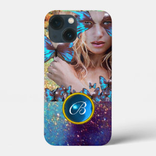 Case-Mate iPhone CASE BLEUE BÂTIMENT LADY, TURQUOISE GOLD SPARKLE GEM MO