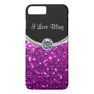 Coque iPhone 7 Plus Bling élégant pourpre