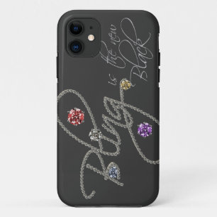 Coque Case-Mate Pour iPhone Bling est les nouvelles gemmes noires de fausse