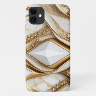 Case-Mate iPhone Case Bling White Gold Gemstone w Pave Diamonds Parties 