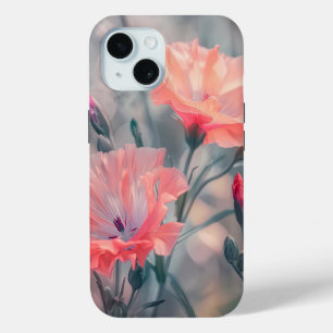 Coque Pour iPhone 15 Bliss botaniques élégants du pavot commun