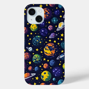 Coque Pour iPhone 15 Bliss Cosmiques Rétro - Harmonie Céleste