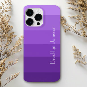 Coque Pour Pour iPhone 14 Pro Max Bloc de couleur chic violet personnalisé