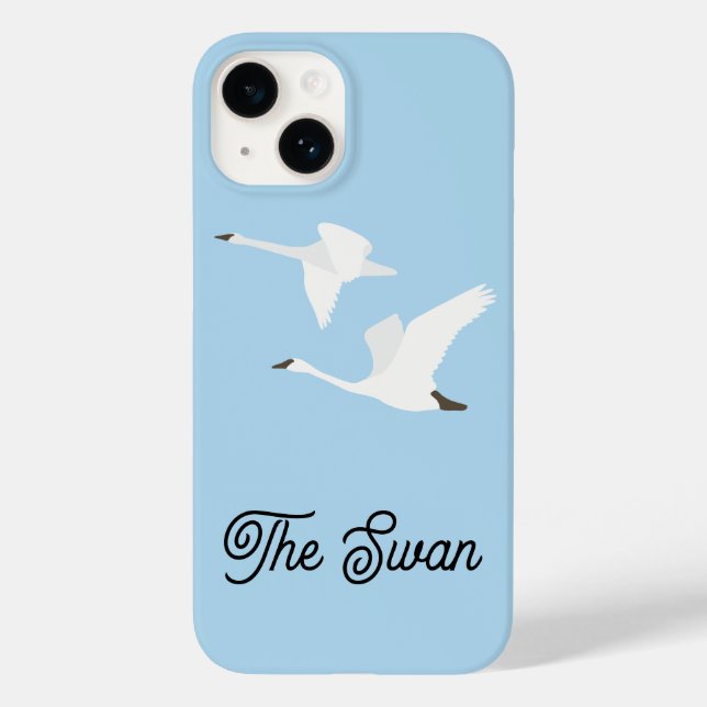 Coques Case-Mate iPhone Bloc de couleur cygne (Verso)