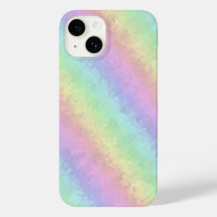 Coque Pour iPhone 14 Blocs dans Pastel Colors 3D Rainbow Art