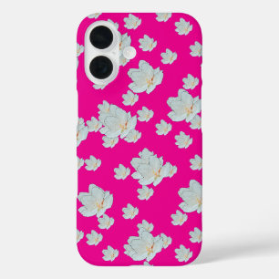 Coques iPhone 16 Blossements Sur Rose Chaud