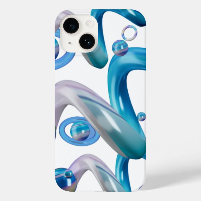 Coques Case-Mate iPhone Blue Abstract Designs Mobile Lovers (Verso)