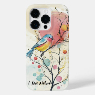 Coque Pour iPhone 14 Pro Blue Bird I Love Nature