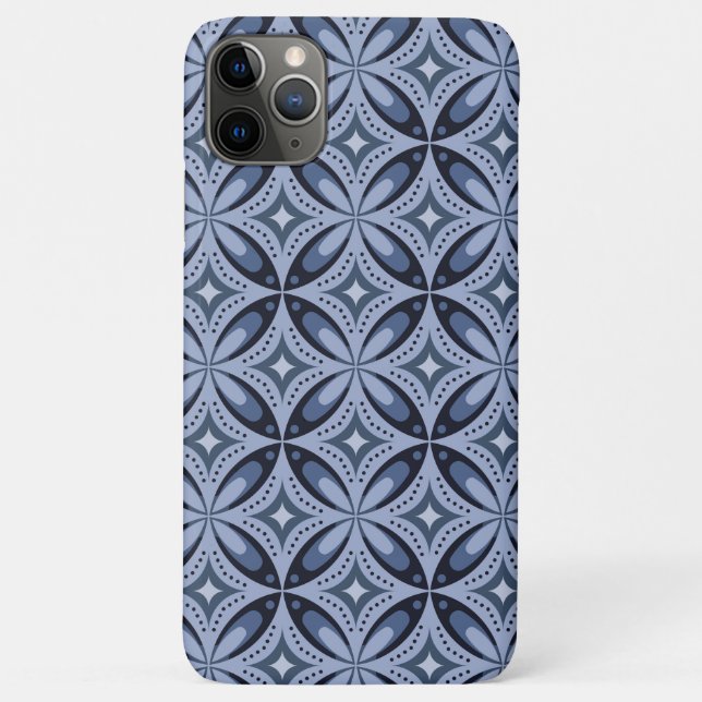 Coques Case-Mate iPhone Blue Geometric Pattern Retro Style (Dos)