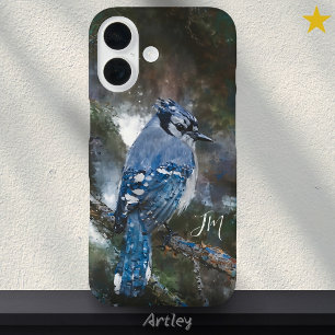 Coques iPhone 16 Blue Jay Observation d'oiseaux Peinture d'oiseaux