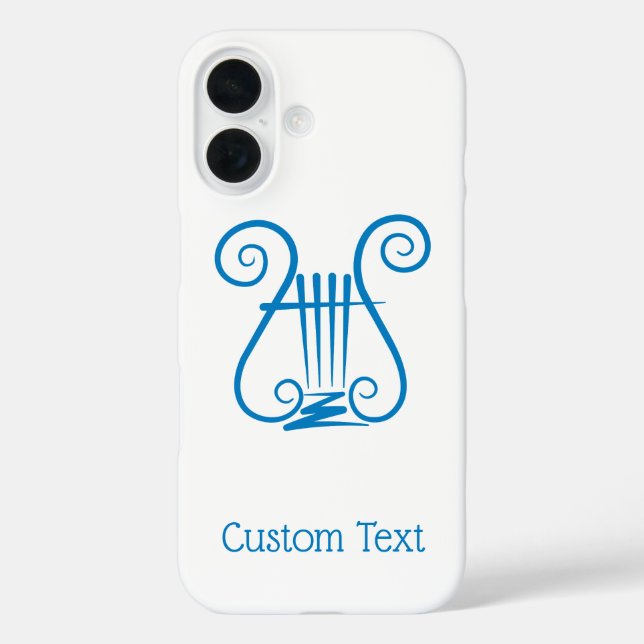 Coques Case-Mate iPhone Blue Lyre (Verso)