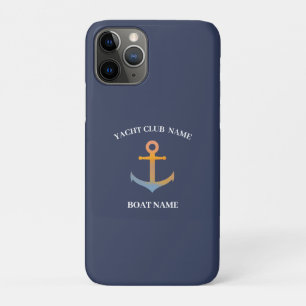Case-Mate iPhone Case Blue Nautical Ancre yacht club bateau marina