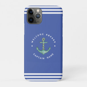 Case-Mate iPhone Case Blue Navy Nautical Ancre yacht club Retro voile