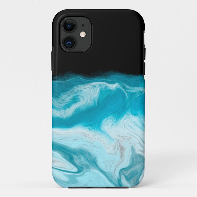 Coques Case-Mate iPhone Blue Ocean Waves Fluid Art (Dos)