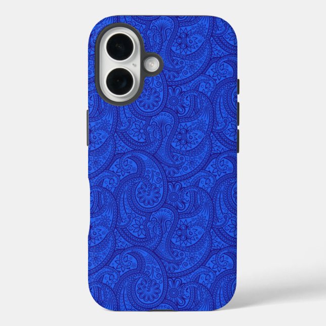 Coques Case-Mate iPhone Blue Paisley (Verso)