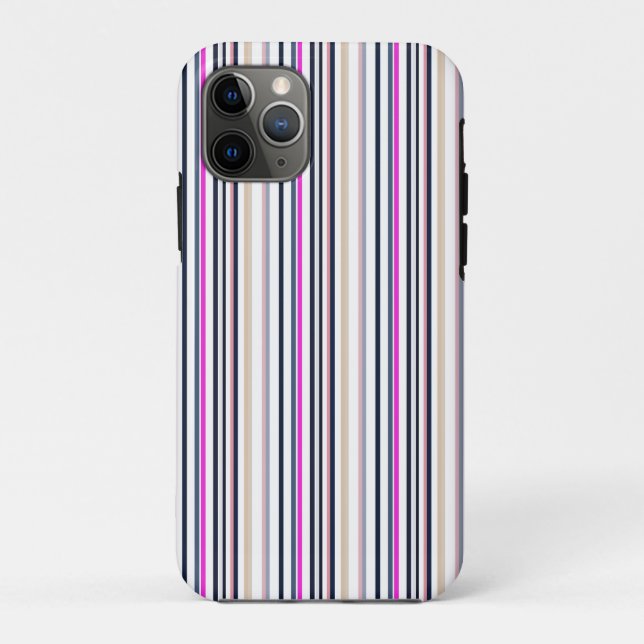 Coques Case-Mate iPhone Blue Pink and Sand Stripes (Dos)