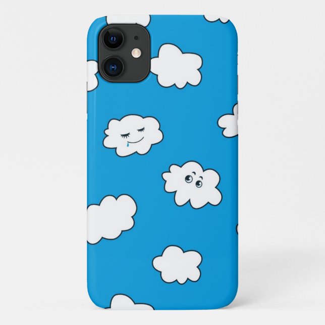 Coques Case-Mate iPhone Blue Sky Drôle Cartoon Nuages (Dos)