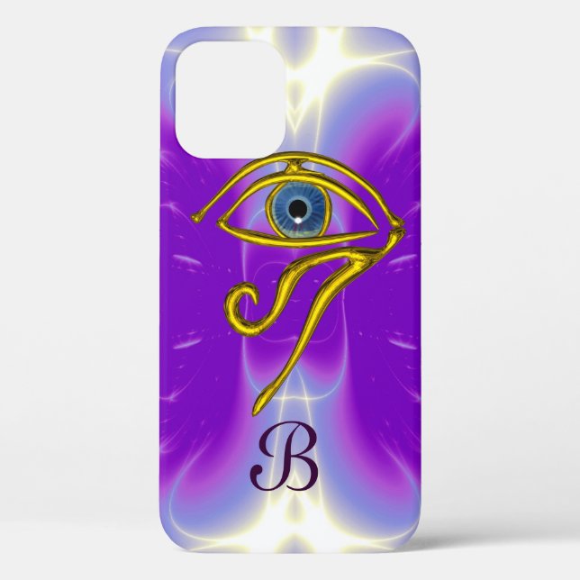 Coques Case-Mate iPhone BLUE TALISMAN MONOGRAM rose Fuchsia violet (Verso)