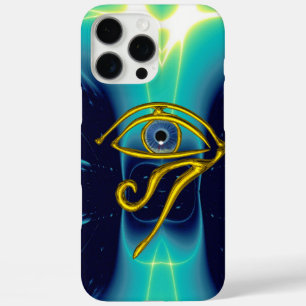 Coques iPhone 16 Pro Max BLUE TALISMAN OR HORUS OEIL Turquoise, Turquoise B