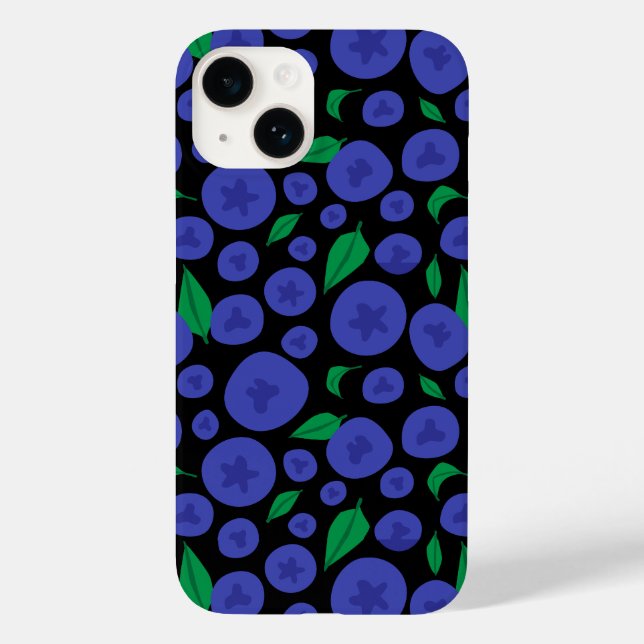 Coques Case-Mate iPhone Blueberries Motif sans faille (Verso)