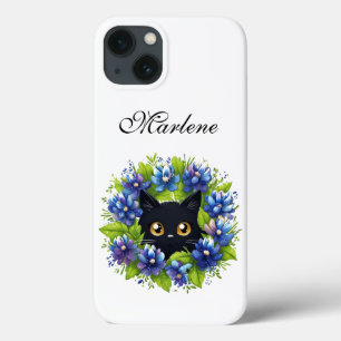 Case-Mate iPhone Case Bluebonnets Cute Cat Texas Fleur Flore modèle