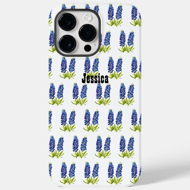 Coques Case-Mate iPhone Bluebonnets Texas Flowers Fleur sauvage Aquarelle (Verso)
