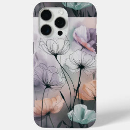 Coque iPhone 15 Pro Max Blush and Bloom : Fleurs d'encre pastel