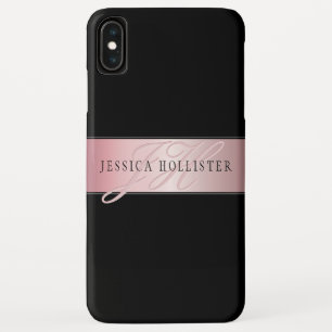 Case-Mate iPhone Case Blush Élégant Faux Or Rose Nom & Initiales